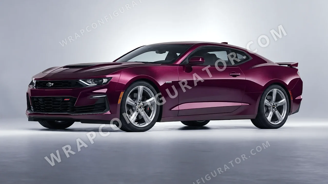 Purple Chevrolet Camaro SS 2020 wrapped in Inozetek Dynamic PPF Bunny One Purple RB101