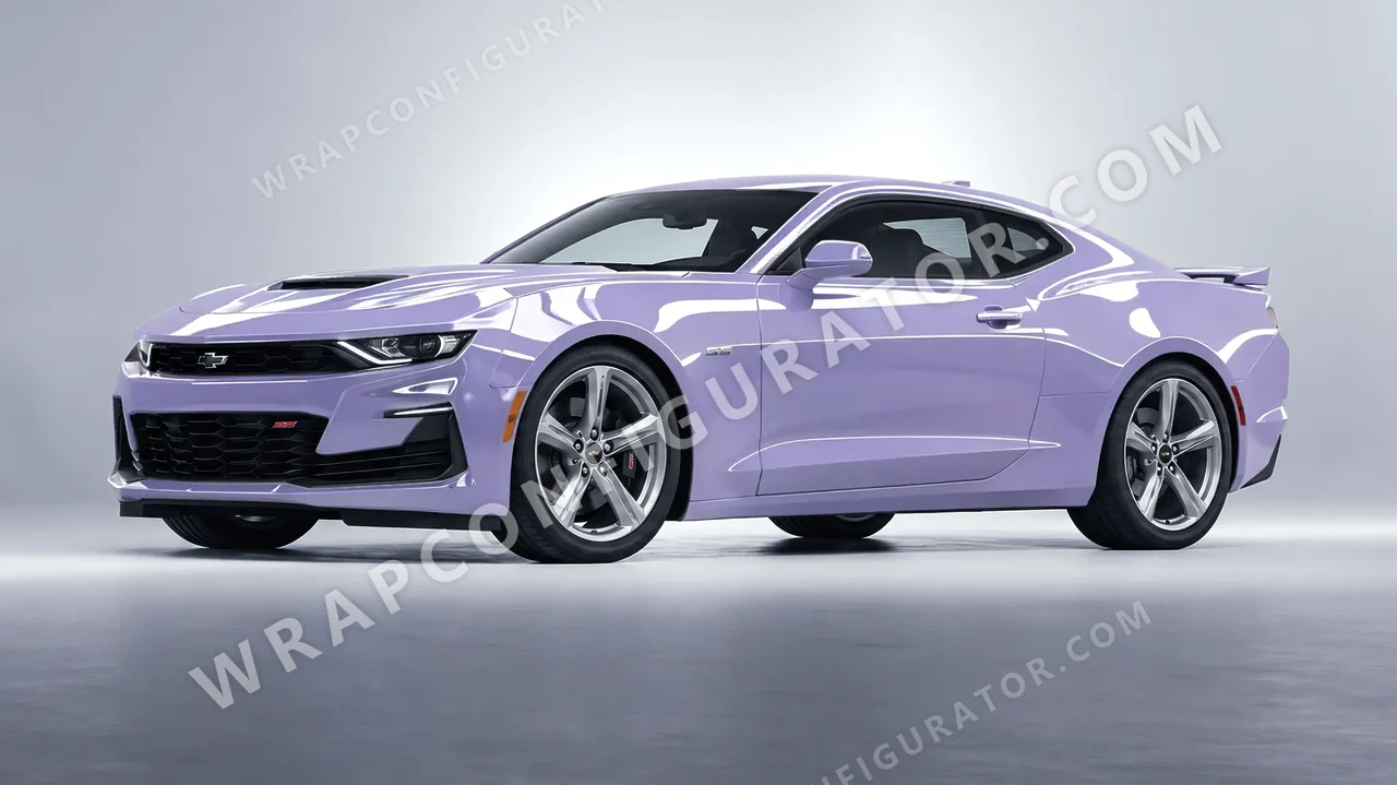 Purple Chevrolet Camaro SS 2020 wrapped in Inozetek Dynamic PPF Grey Violet DPPF938