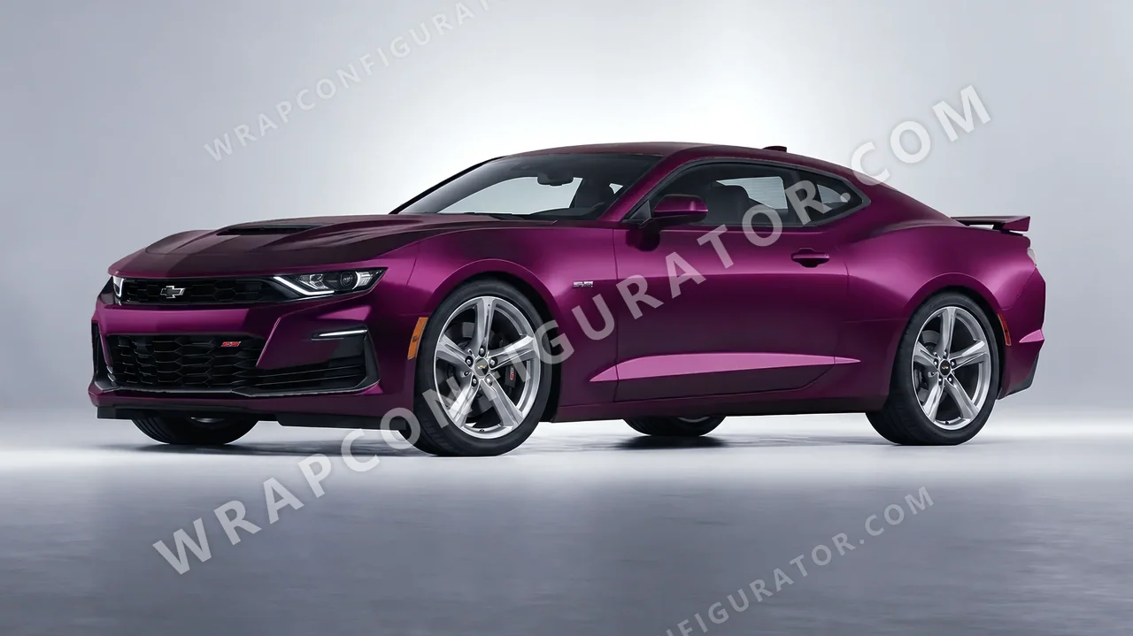 Purple Chevrolet Camaro SS 2020 wrapped in Inozetek Dynamic PPF Midnight Purple DPPF801