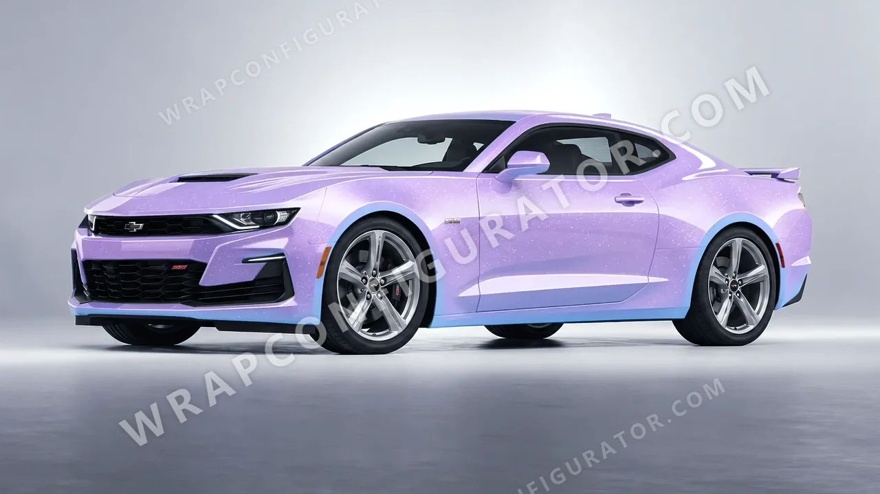 Purple Chevrolet Camaro SS 2020 wrapped in Inozetek Dynamic PPF Purple DPPF939