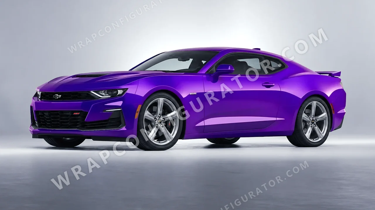 Purple Chevrolet Camaro SS 2020 wrapped in ORACAL Enchanted Violet 970RA-175G
