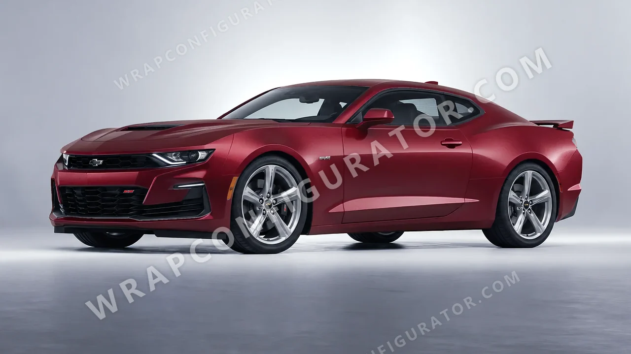 Red Chevrolet Camaro SS 2020 wrapped in Avery Dennison Garnet Red SW900-472-M