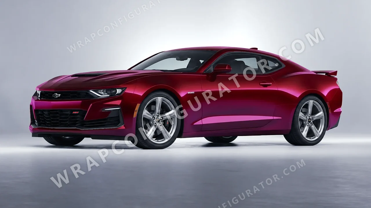 Red Chevrolet Camaro SS 2020 wrapped in Colourshield PPF by HyperPro Ghost Dark Red MSF25-P
