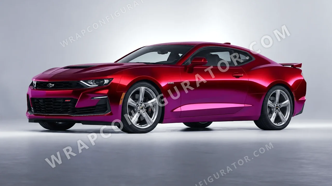 Red Chevrolet Camaro SS 2020 wrapped in Colourshield PPF by HyperPro Ghost Red MSF28-P