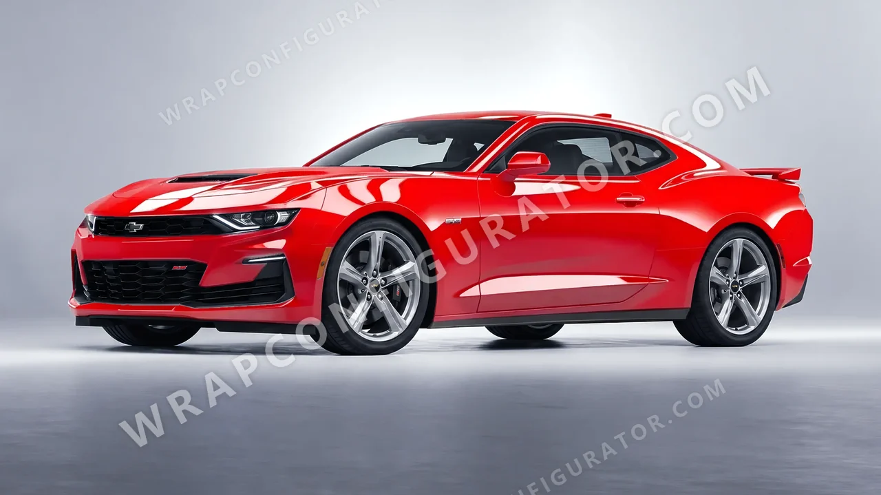 Red Chevrolet Camaro SS 2020 wrapped in Inozetek Dynamic PPF Italia Red DPPF917