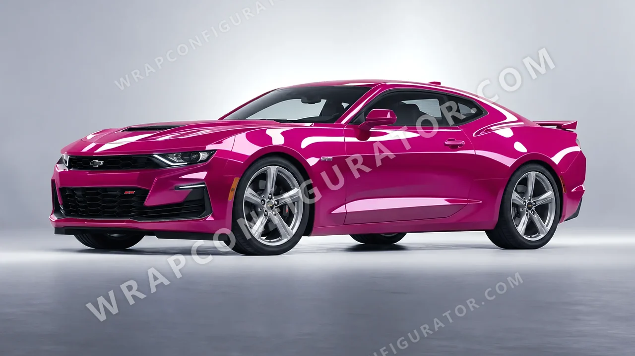 Red Chevrolet Camaro SS 2020 wrapped in Inozetek Dynamic PPF Ruby Star DPPF916