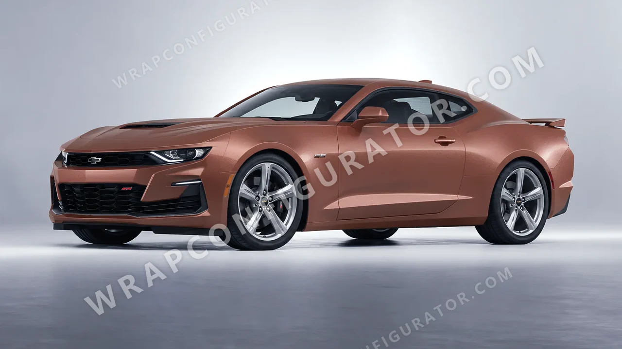 Red Chevrolet Camaro SS 2020 wrapped in KPMF Matt Russet Red K75545