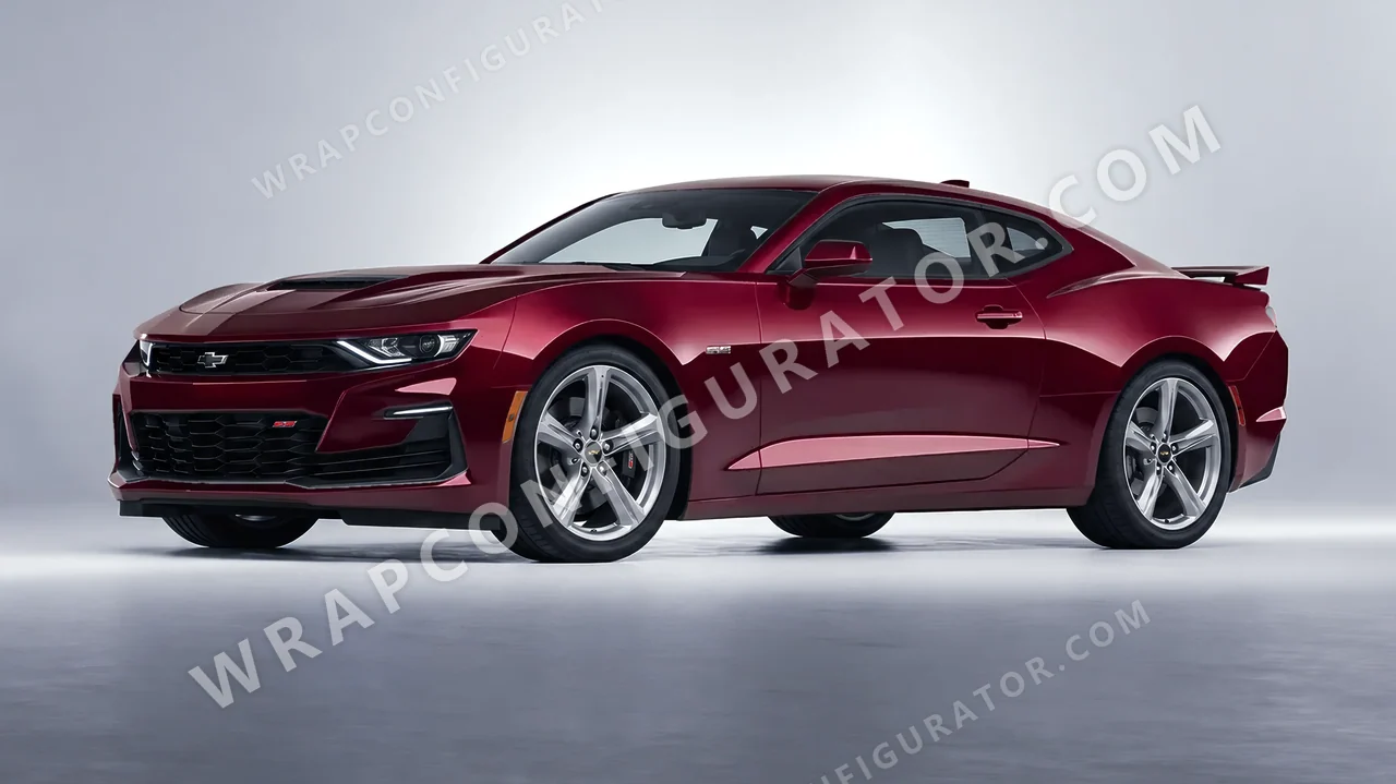 Red Chevrolet Camaro SS 2020 wrapped in ORACAL Red Brown 970RA-369G