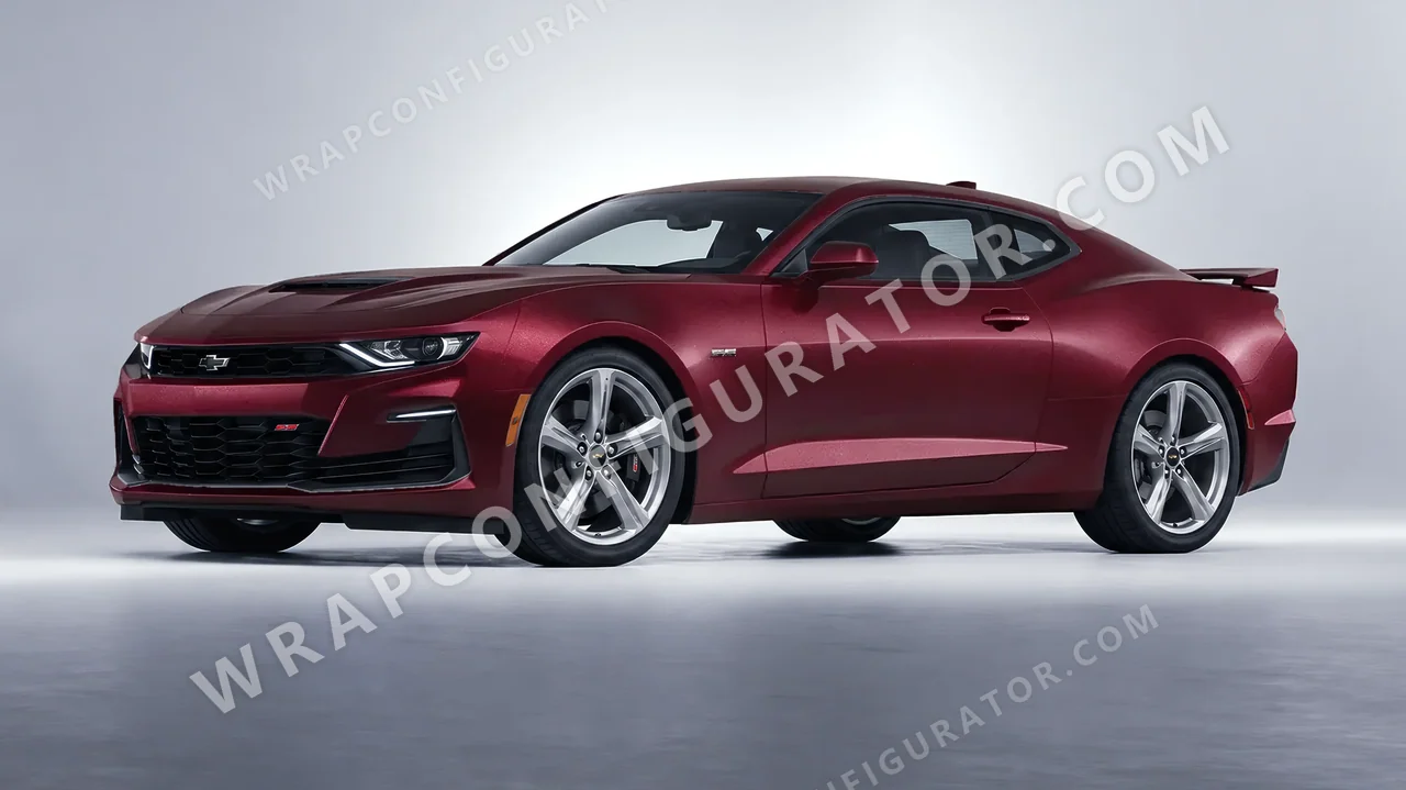 Red Chevrolet Camaro SS 2020 wrapped in ORACAL Red Brown 970RA-369M