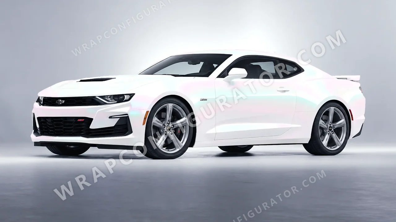 White Chevrolet Camaro SS 2020 wrapped in Colourshield PPF by HyperPro Aurora White SF006M-P