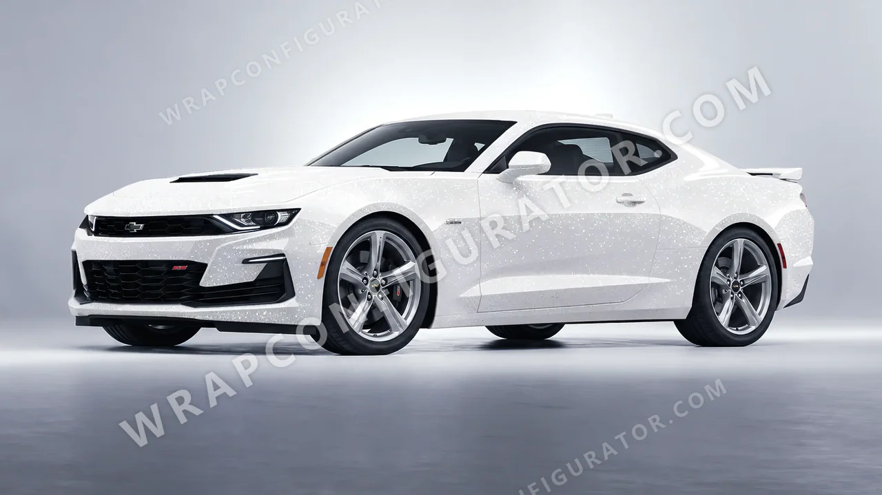 White Chevrolet Camaro SS 2020 wrapped in Colourshield PPF by HyperPro White MDF02-P