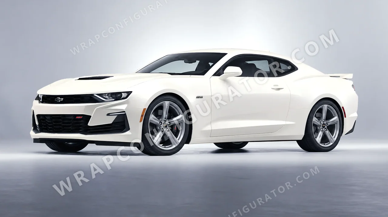 White Chevrolet Camaro SS 2020 wrapped in Colourshield PPF by HyperPro White MF14-P