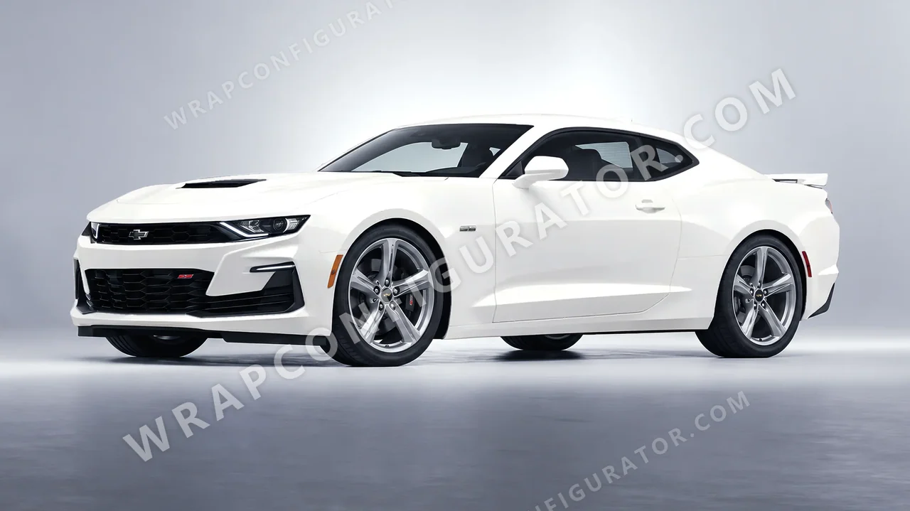 White Chevrolet Camaro SS 2020 wrapped in Colourshield PPF by HyperPro White SMF37-P