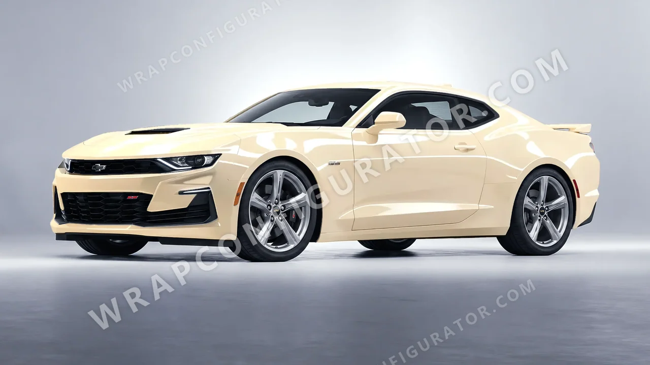 White Chevrolet Camaro SS 2020 wrapped in Inozetek Dynamic PPF The Boring White TBC101