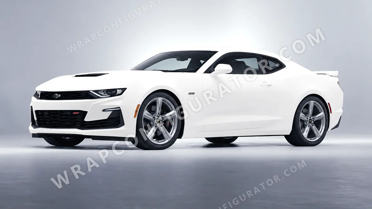 White Chevrolet Camaro SS 2020 wrapped in Inozetek Dynamic PPF White DPPF816