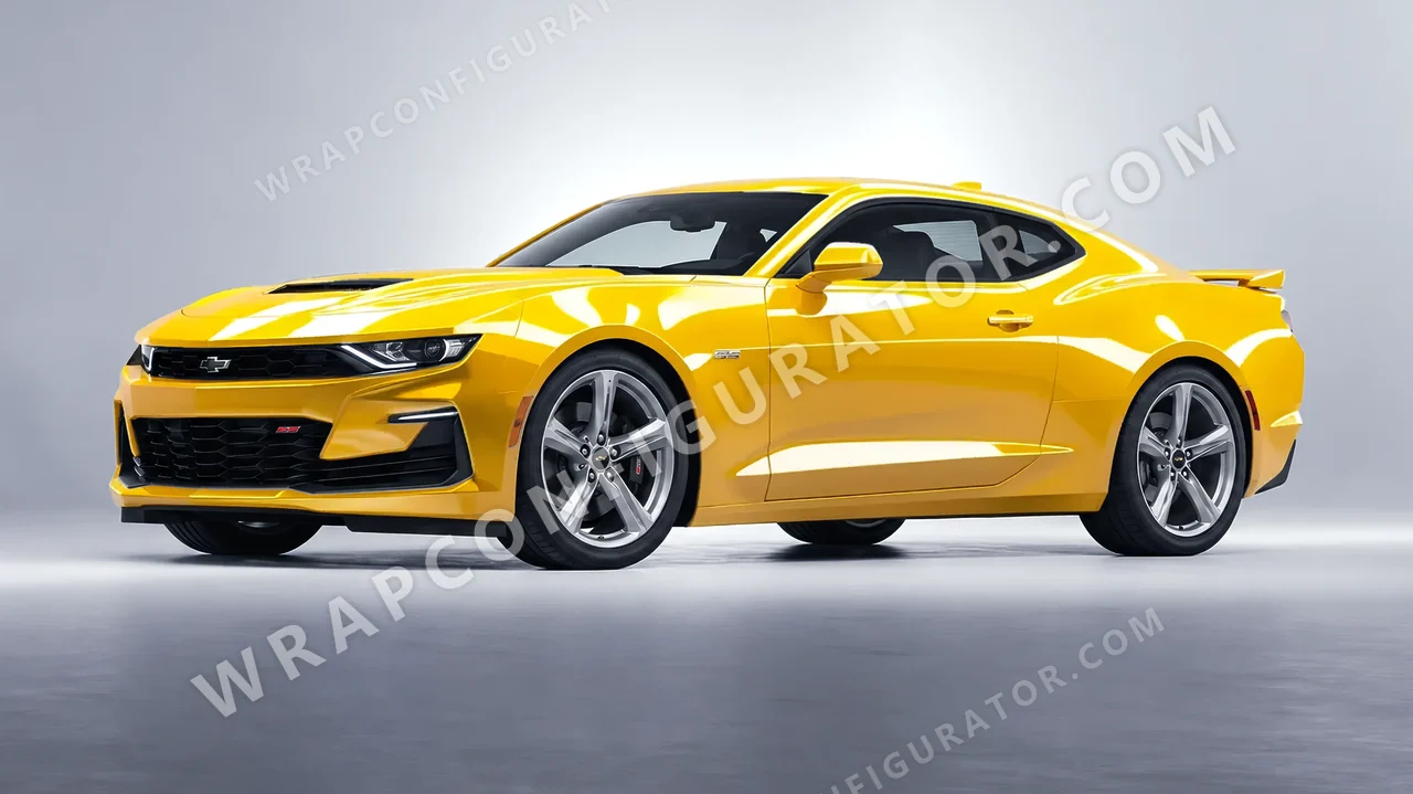 Yellow Chevrolet Camaro SS 2020 wrapped in Colourshield PPF by HyperPro Dark Yellow HGF14-P