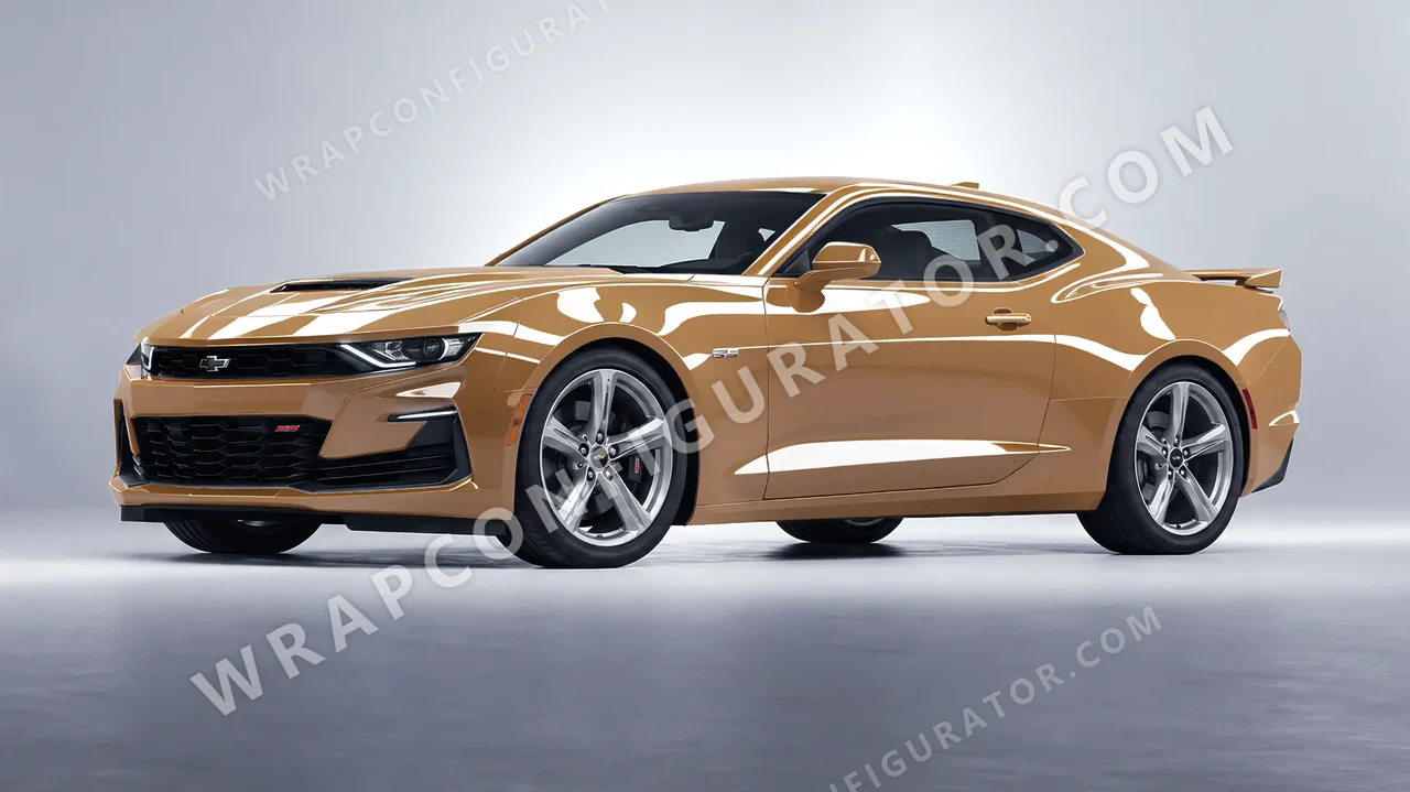 Yellow Chevrolet Camaro SS 2020 wrapped in Colourshield PPF by HyperPro Desert Yellow HGF46-P