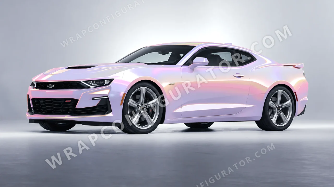 Yellow Chevrolet Camaro SS 2020 wrapped in Colourshield PPF by HyperPro Purple/Pink/Gold CGM20-P