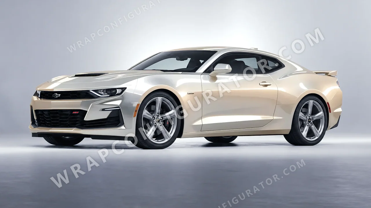 Yellow Chevrolet Camaro SS 2020 wrapped in Inozetek Dynamic PPF Silica Brass DPPF906
