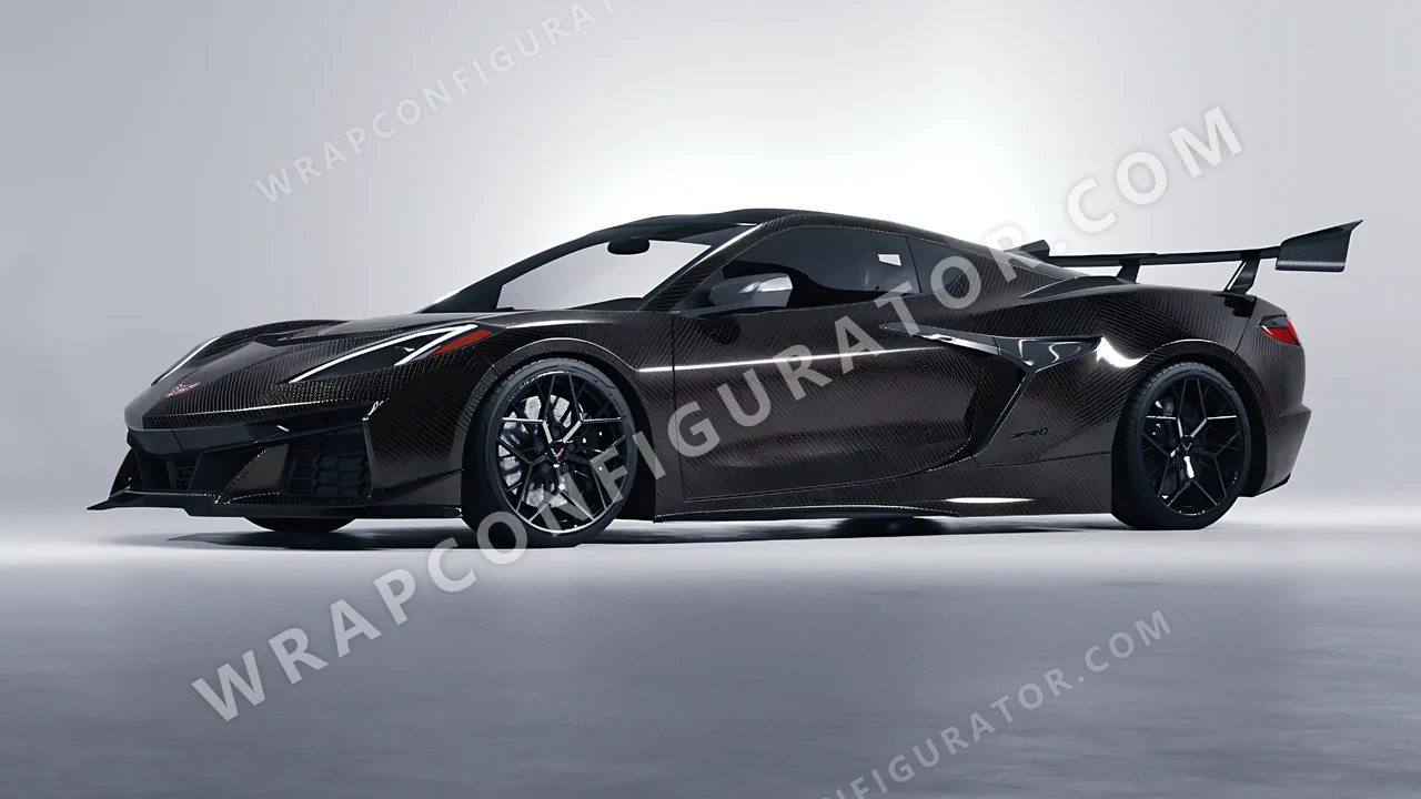Black Chevrolet Corvette ZR1 2025 wrapped in Colourshield PPF by HyperPro Black 6D01B-P