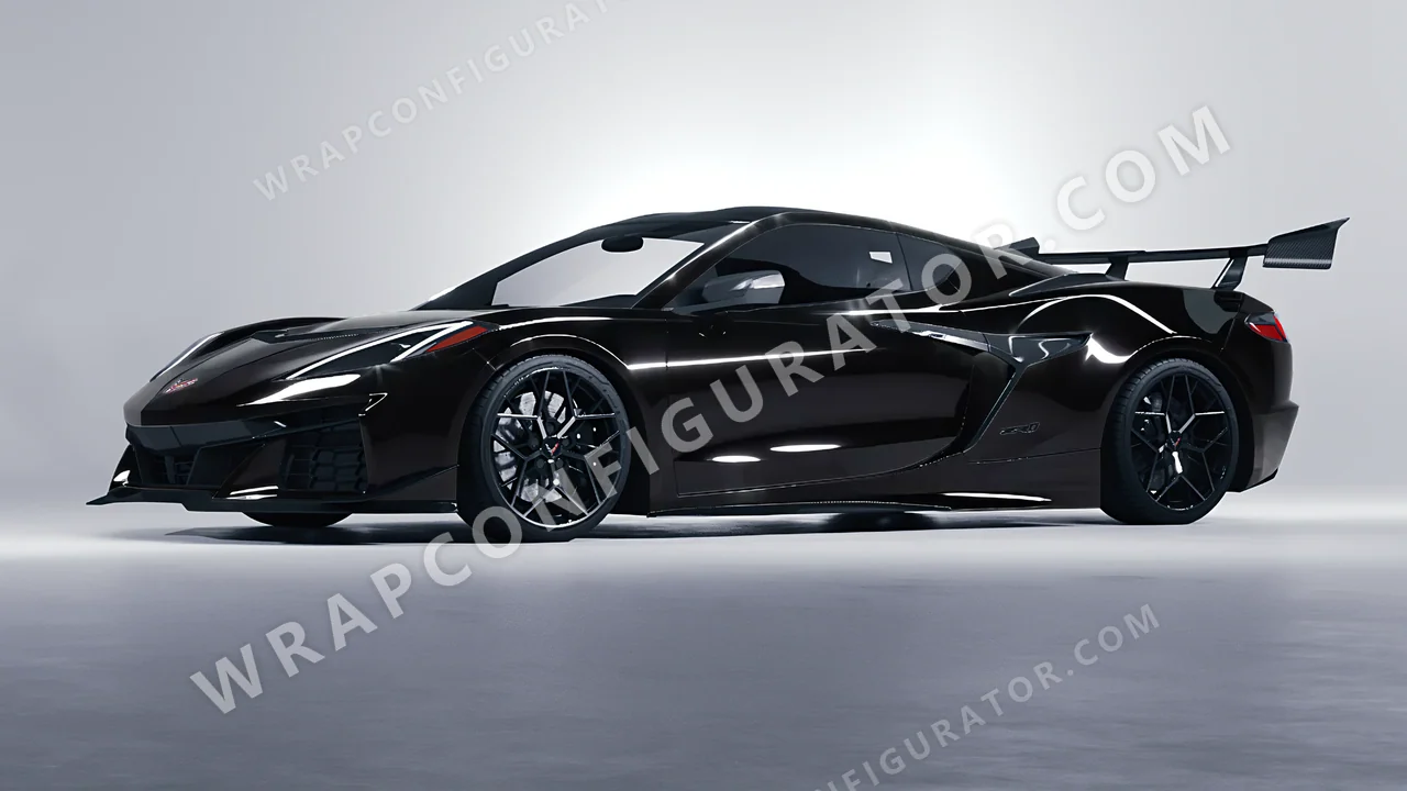 Black Chevrolet Corvette ZR1 2025 wrapped in Colourshield PPF by HyperPro Black HGF01-P