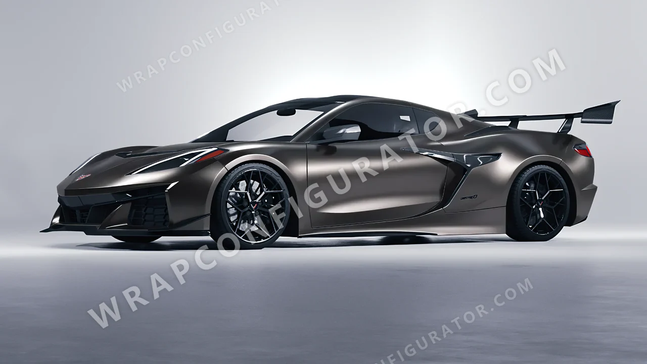 Black Chevrolet Corvette ZR1 2025 wrapped in Colourshield PPF by HyperPro Shadow Black SCH12-P