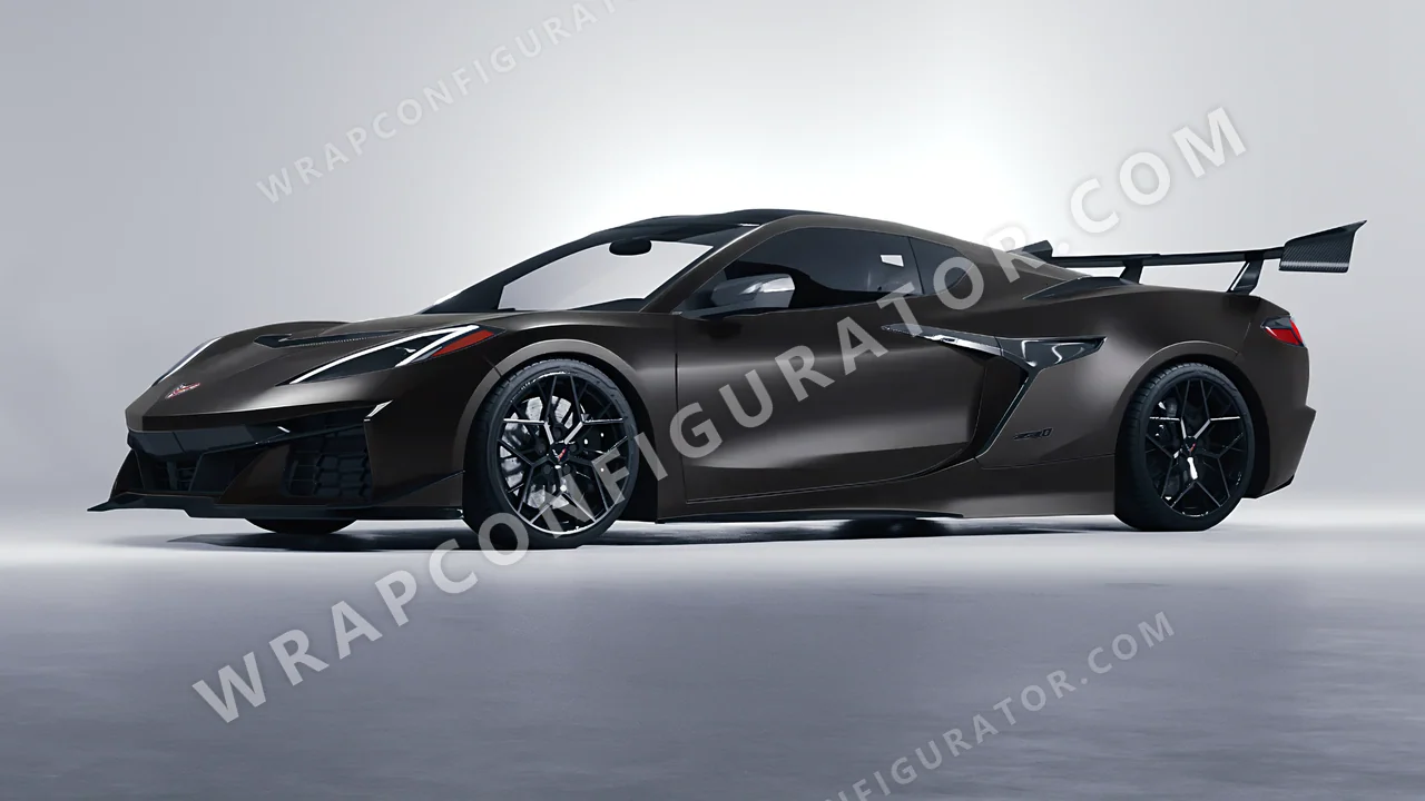 Black Chevrolet Corvette ZR1 2025 wrapped in ORACAL Black 970RA-070M