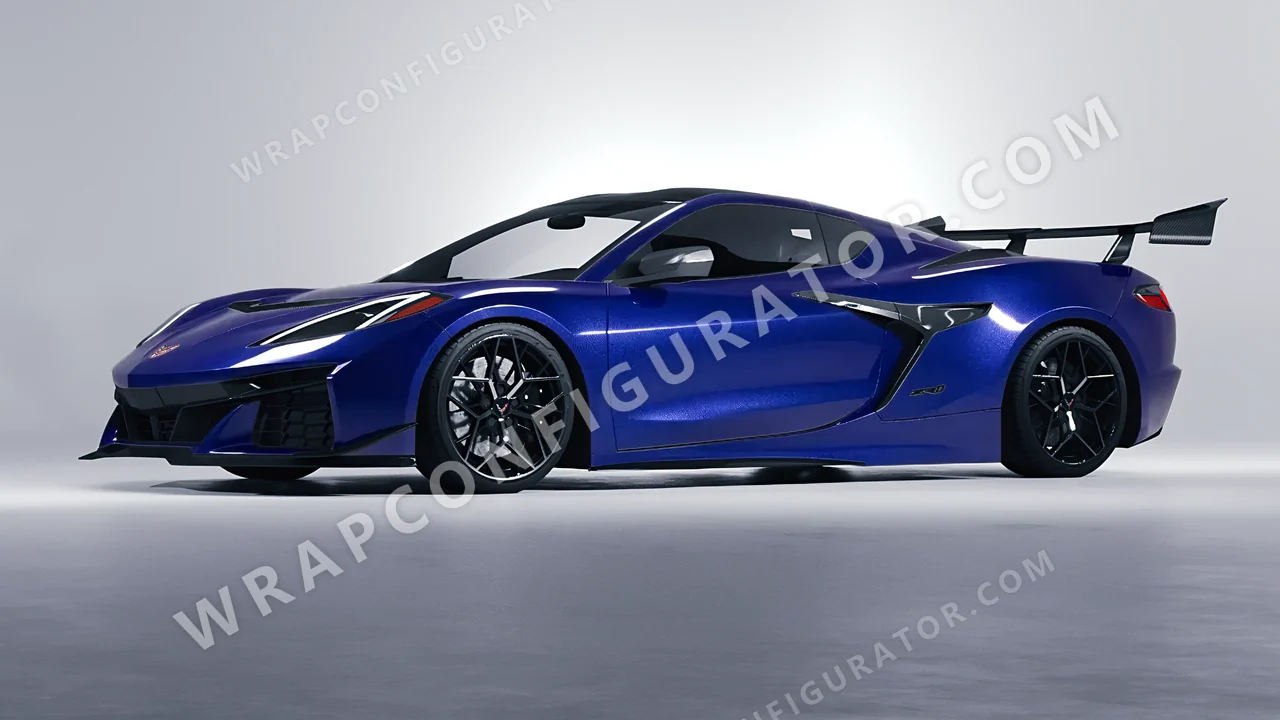 Blue Chevrolet Corvette ZR1 2025 wrapped in Colourshield PPF by HyperPro Berry Blue HGM57-P
