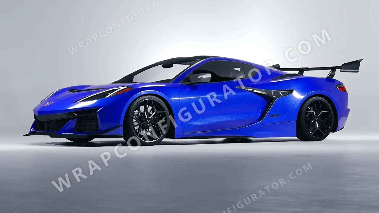 Blue Chevrolet Corvette ZR1 2025 wrapped in Colourshield PPF by HyperPro Bright Blue HGM60-P