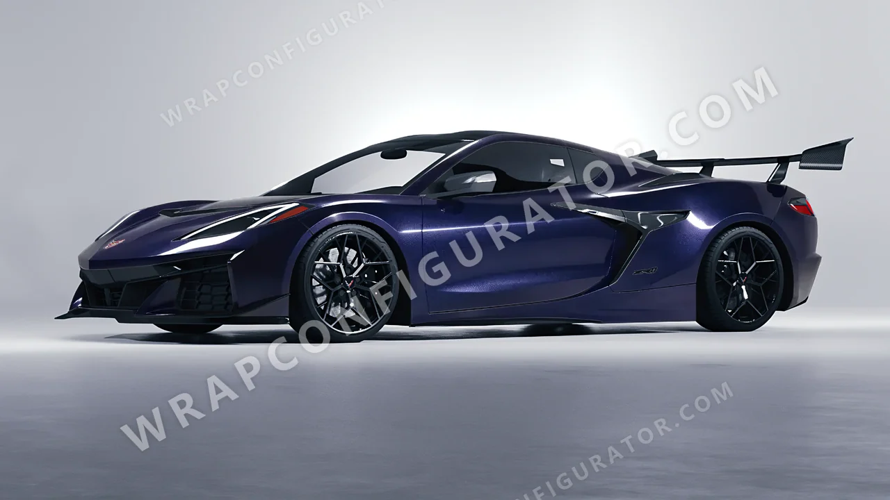 Blue Chevrolet Corvette ZR1 2025 wrapped in Colourshield PPF by HyperPro Cobalt Blue GAF46-P