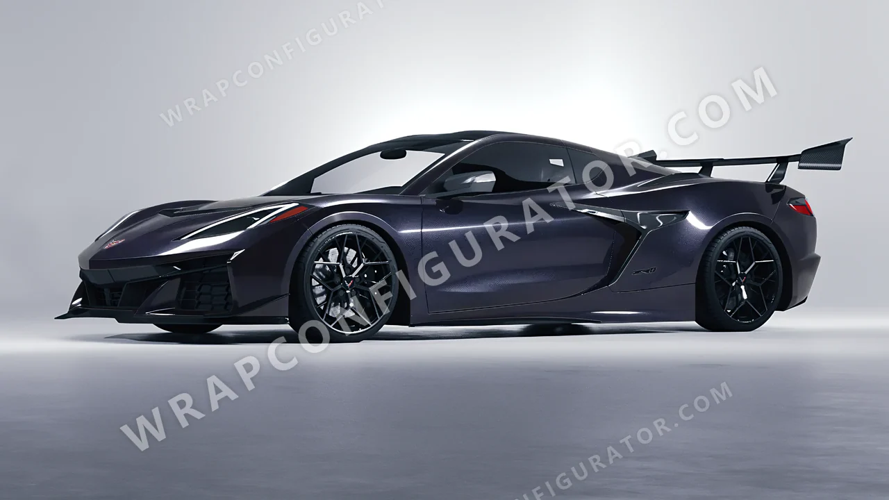 Blue Chevrolet Corvette ZR1 2025 wrapped in Colourshield PPF by HyperPro Gray/Blue GAF25-P