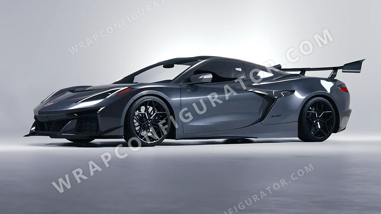 Blue Chevrolet Corvette ZR1 2025 wrapped in Colourshield PPF by HyperPro Gray Blue GAF38-P