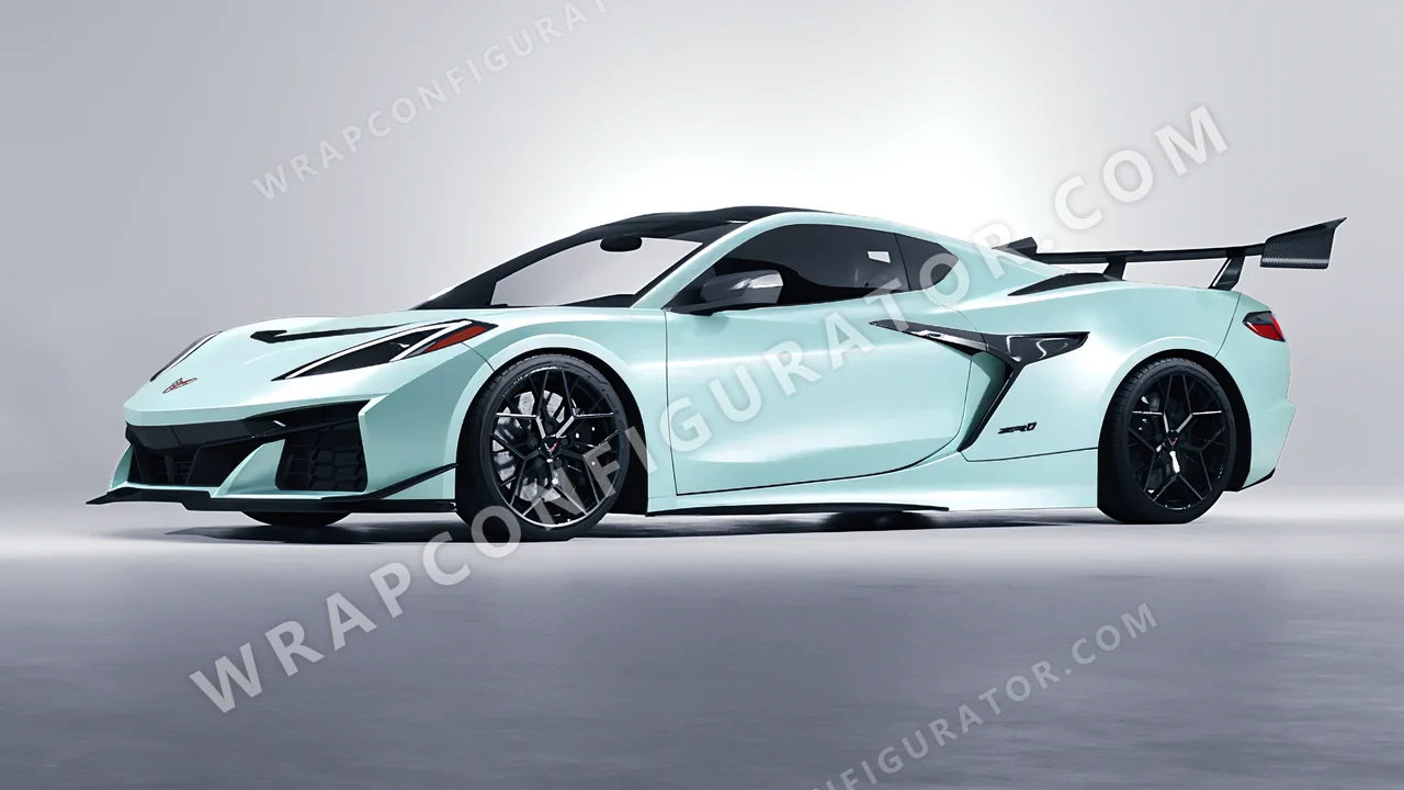 Blue Chevrolet Corvette ZR1 2025 wrapped in Colourshield PPF by HyperPro Ice Blue GAF49-P