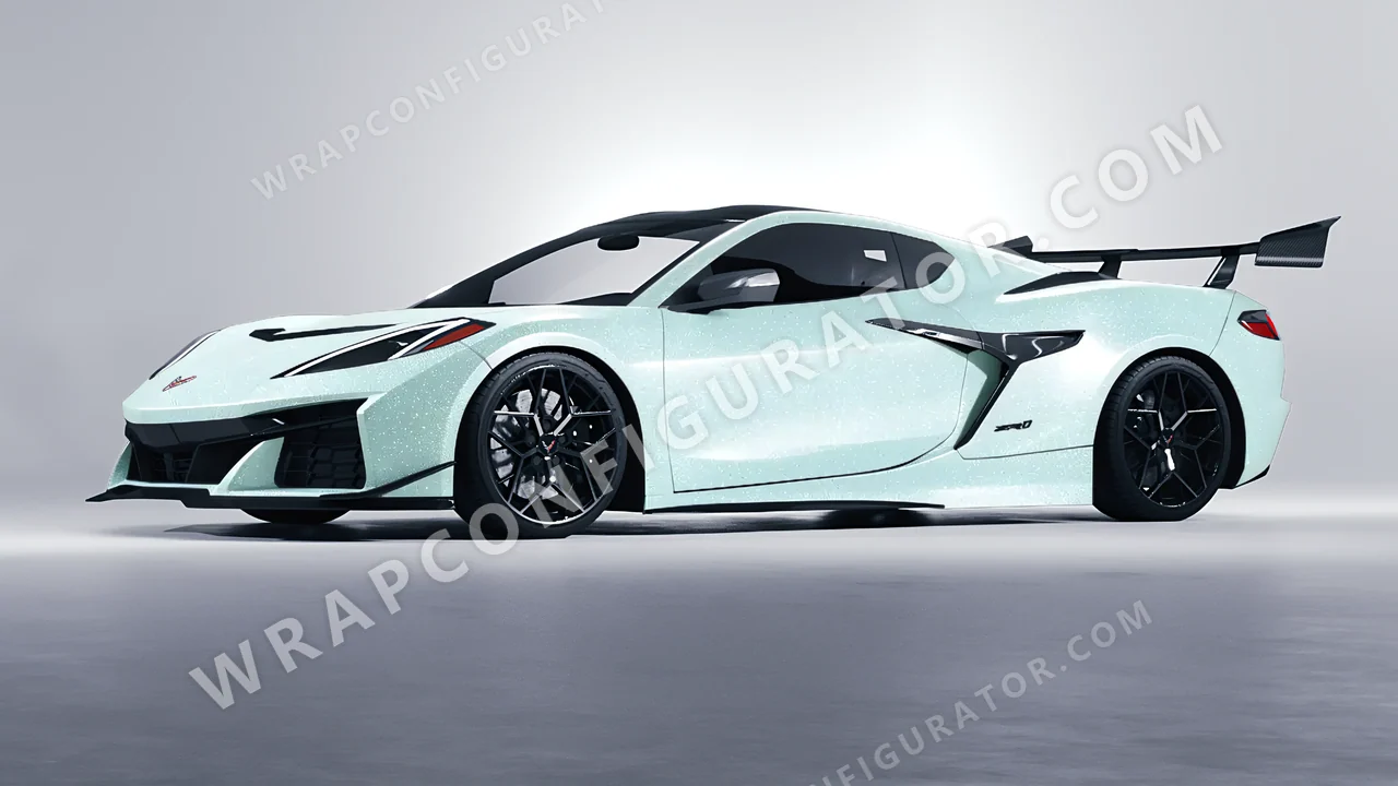 Blue Chevrolet Corvette ZR1 2025 wrapped in Colourshield PPF by HyperPro Light Blue GPF10-P
