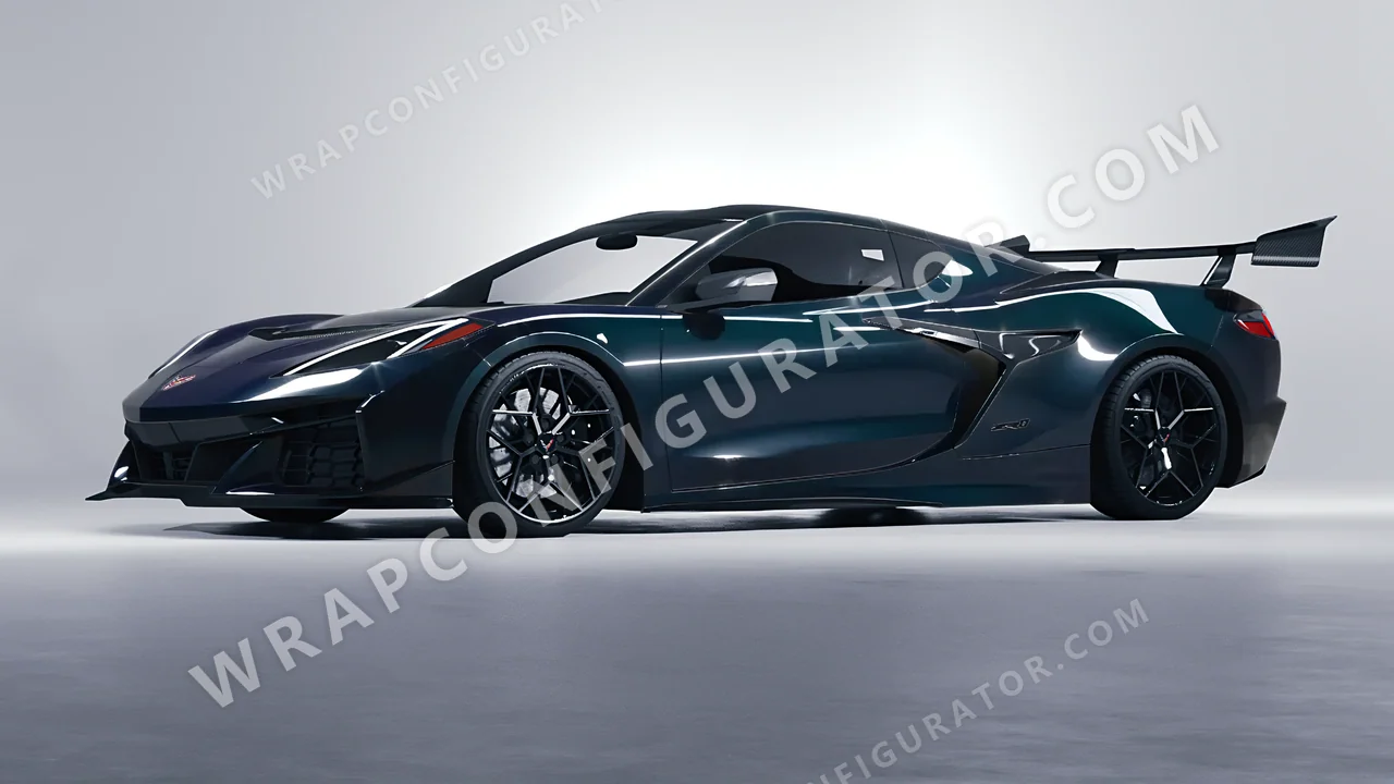 Blue Chevrolet Corvette ZR1 2025 wrapped in Colourshield PPF by HyperPro Petrol Blue HGF108-P