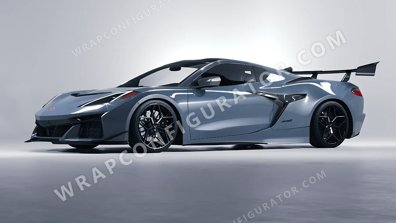 Blue Chevrolet Corvette ZR1 2025 wrapped in Colourshield PPF by HyperPro Smoky Blue HGF24-P