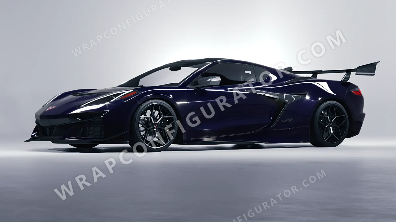 Blue Chevrolet Corvette ZR1 2025 wrapped in ORACAL Gt3 Blue 970RA-111G
