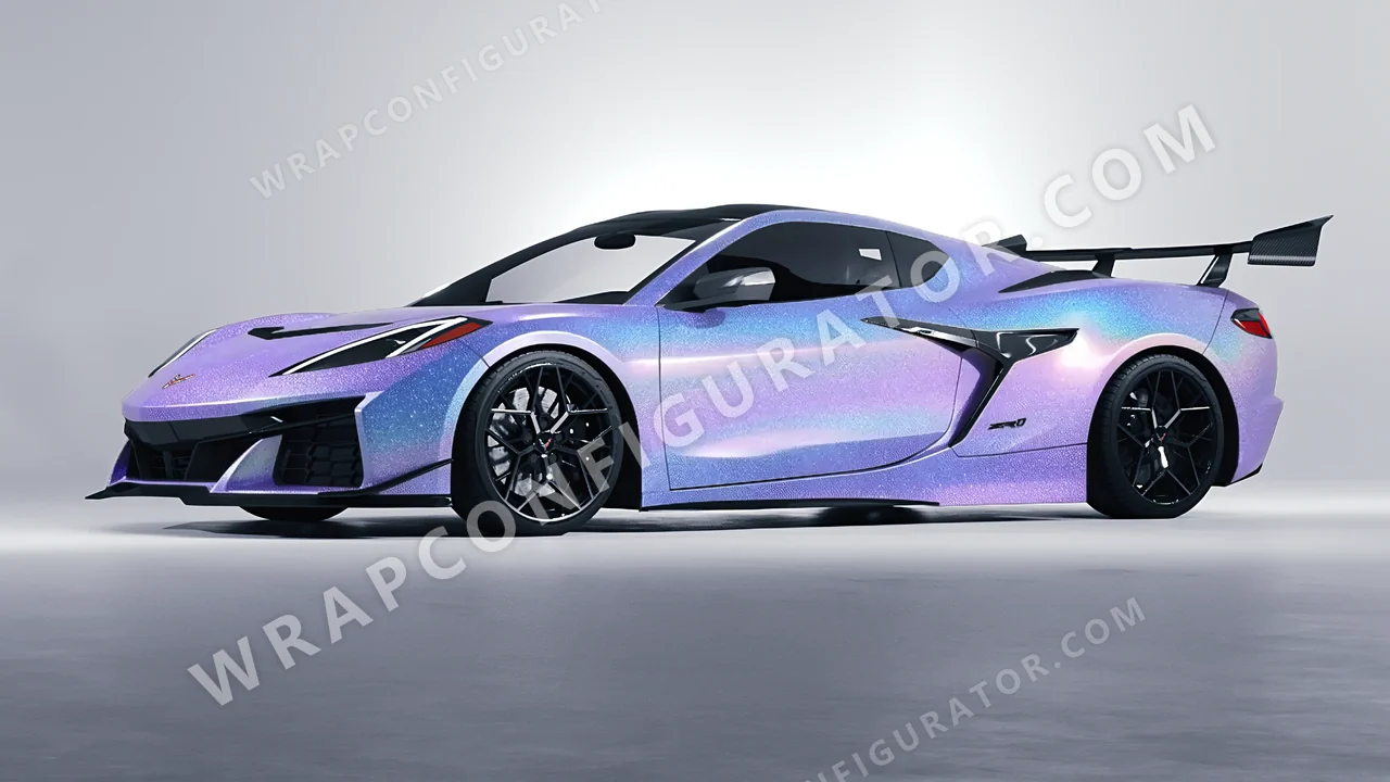 Blue Chevrolet Corvette ZR1 2025 wrapped in ORACAL Intergalactic Blue 970RA-155G