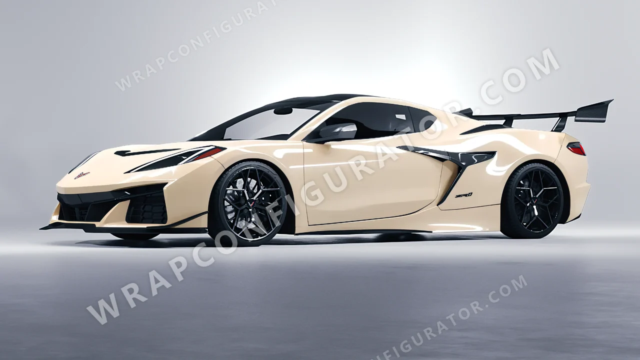 Brown Chevrolet Corvette ZR1 2025 wrapped in Colourshield PPF by HyperPro Khaki HGF45-P