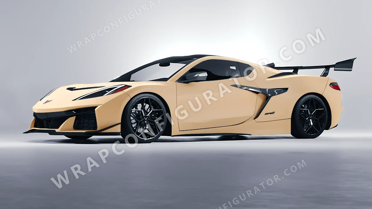 Brown Chevrolet Corvette ZR1 2025 wrapped in Inozetek Dynamic PPF Sand DPPF815