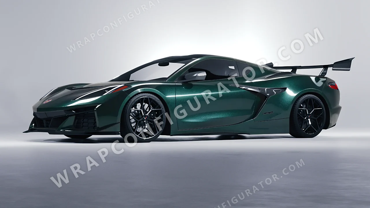 Green Chevrolet Corvette ZR1 2025 wrapped in Colourshield PPF by HyperPro Green GAF39-P