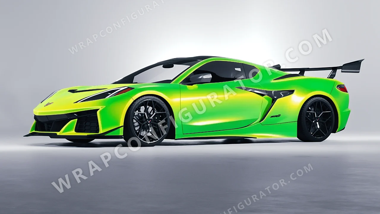 Green Chevrolet Corvette ZR1 2025 wrapped in Colourshield PPF by HyperPro Green GSF02-P