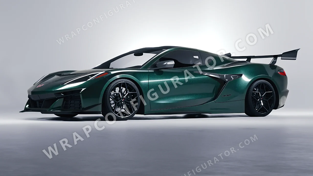 Green Chevrolet Corvette ZR1 2025 wrapped in Colourshield PPF by HyperPro Green HGM59-P