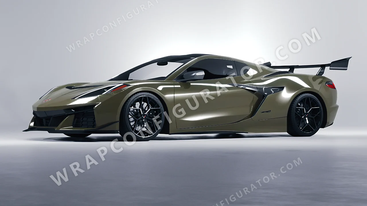 Green Chevrolet Corvette ZR1 2025 wrapped in Colourshield PPF by HyperPro Laurel Green HGF28-P