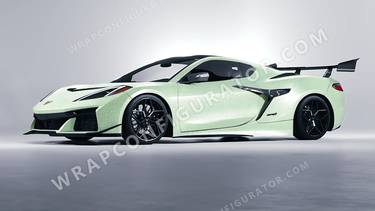 Green Chevrolet Corvette ZR1 2025 wrapped in Colourshield PPF by HyperPro Spring Green GPF08-P