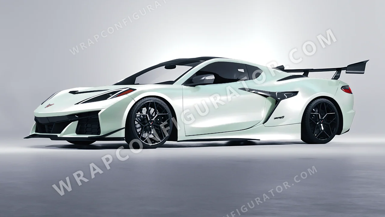 Green Chevrolet Corvette ZR1 2025 wrapped in ORACAL Pearl Green 970RA-992G