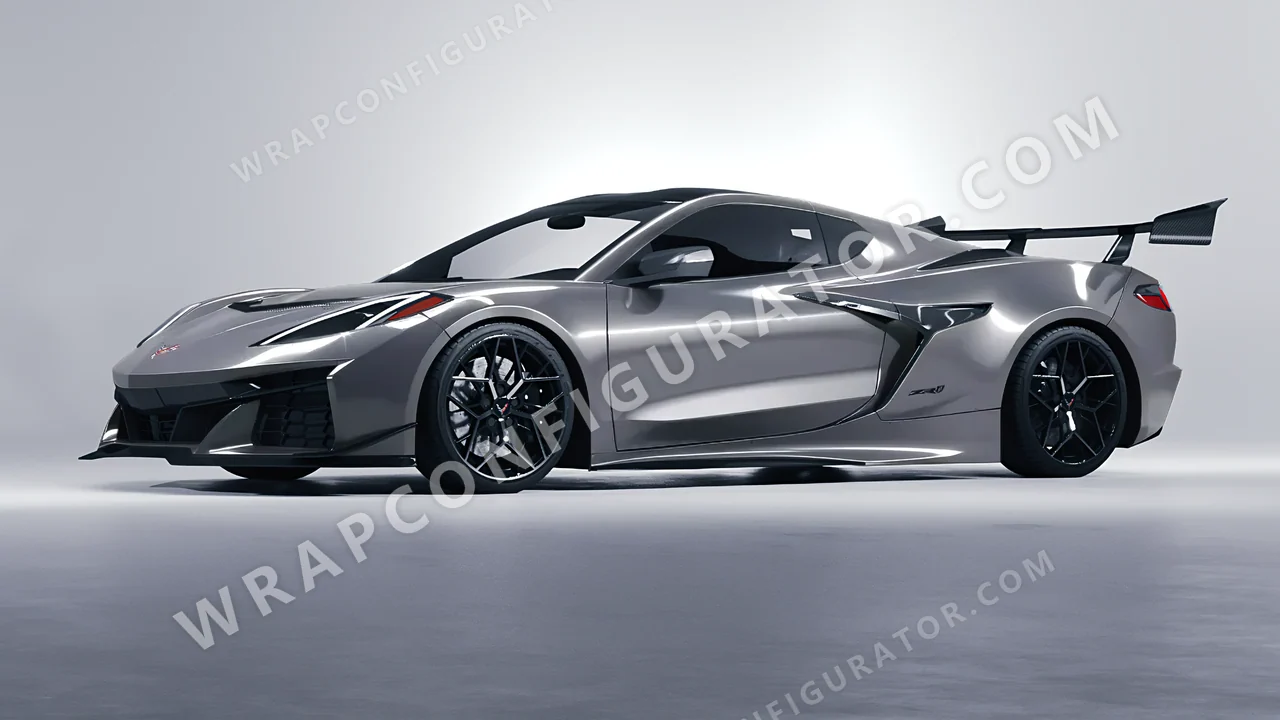 Grey Chevrolet Corvette ZR1 2025 wrapped in Avery Dennison Grey SW900-832-O