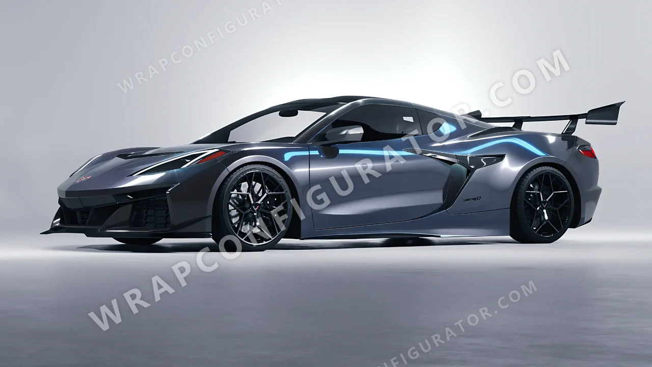 Grey Chevrolet Corvette ZR1 2025 wrapped in Colourshield PPF by HyperPro Deep Gray HGF03-P