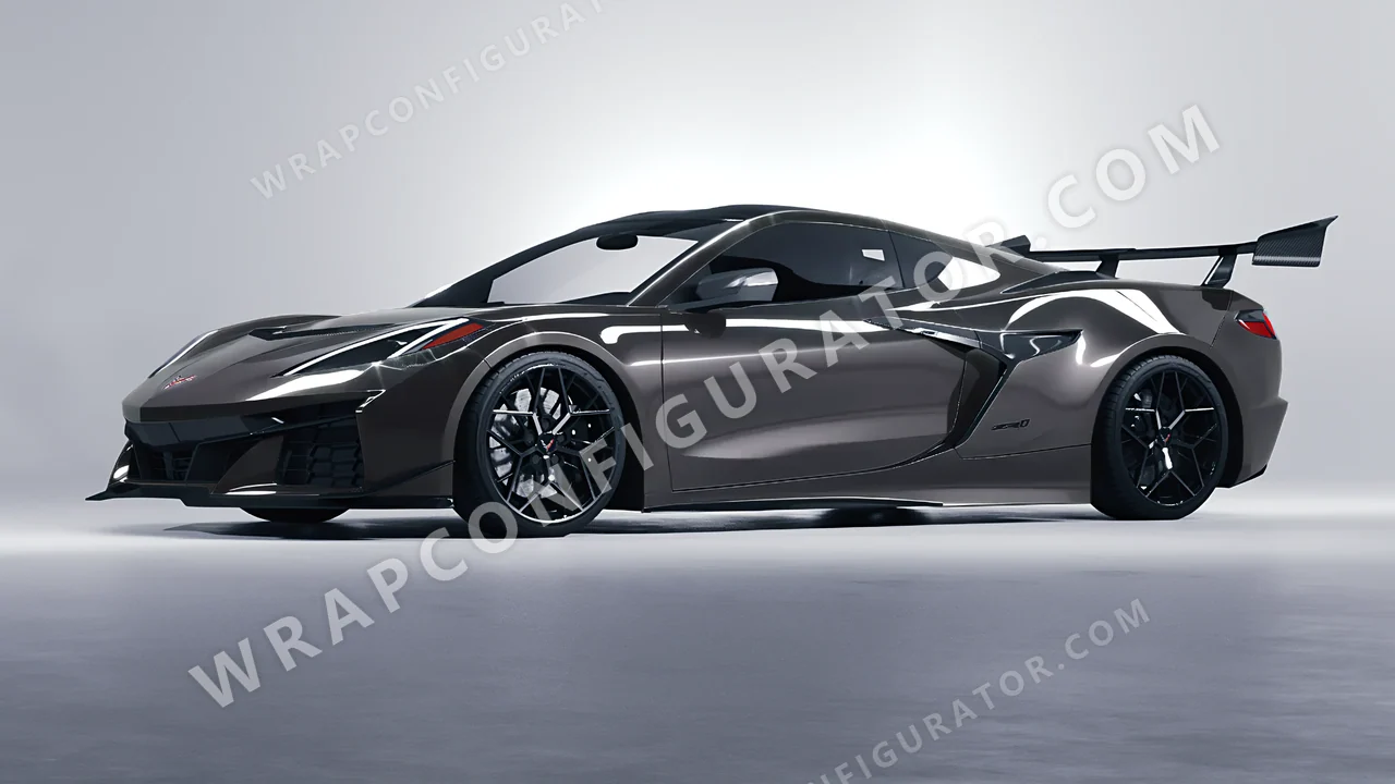 Grey Chevrolet Corvette ZR1 2025 wrapped in Colourshield PPF by HyperPro Deep Gray HGF68-P