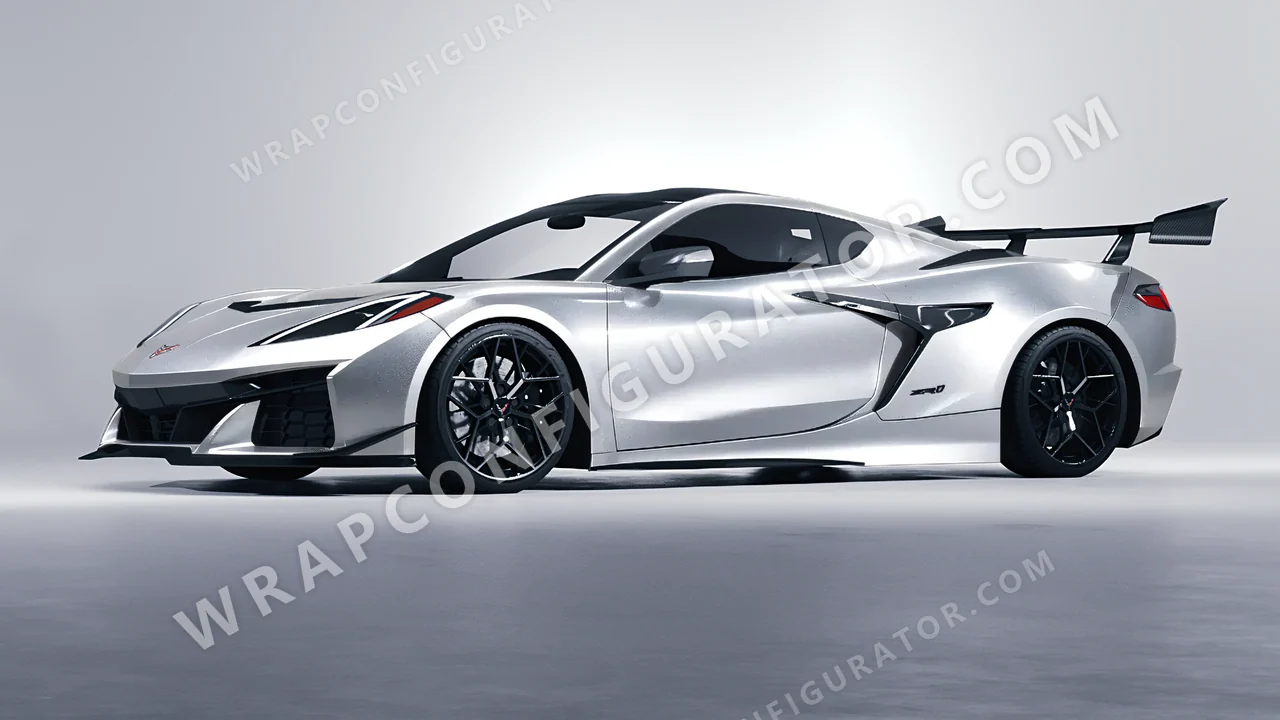Grey Chevrolet Corvette ZR1 2025 wrapped in Colourshield PPF by HyperPro GT Silver GAF09-P